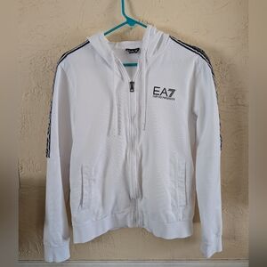 EA7 Emporio Armani White Hoodie